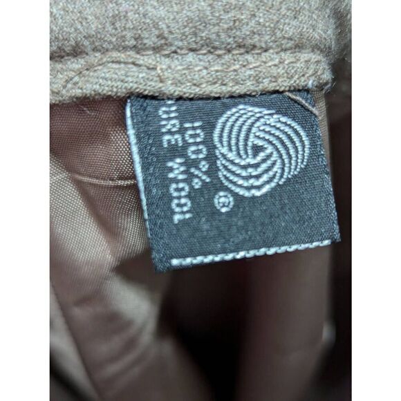 Unbranded Women's Muted Brown Solid Lined Pure Wool Pants Size 10 - Picture 3 of 6